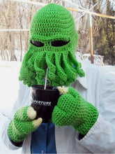 Lustige gestrickte maskierte Oktopusmütze